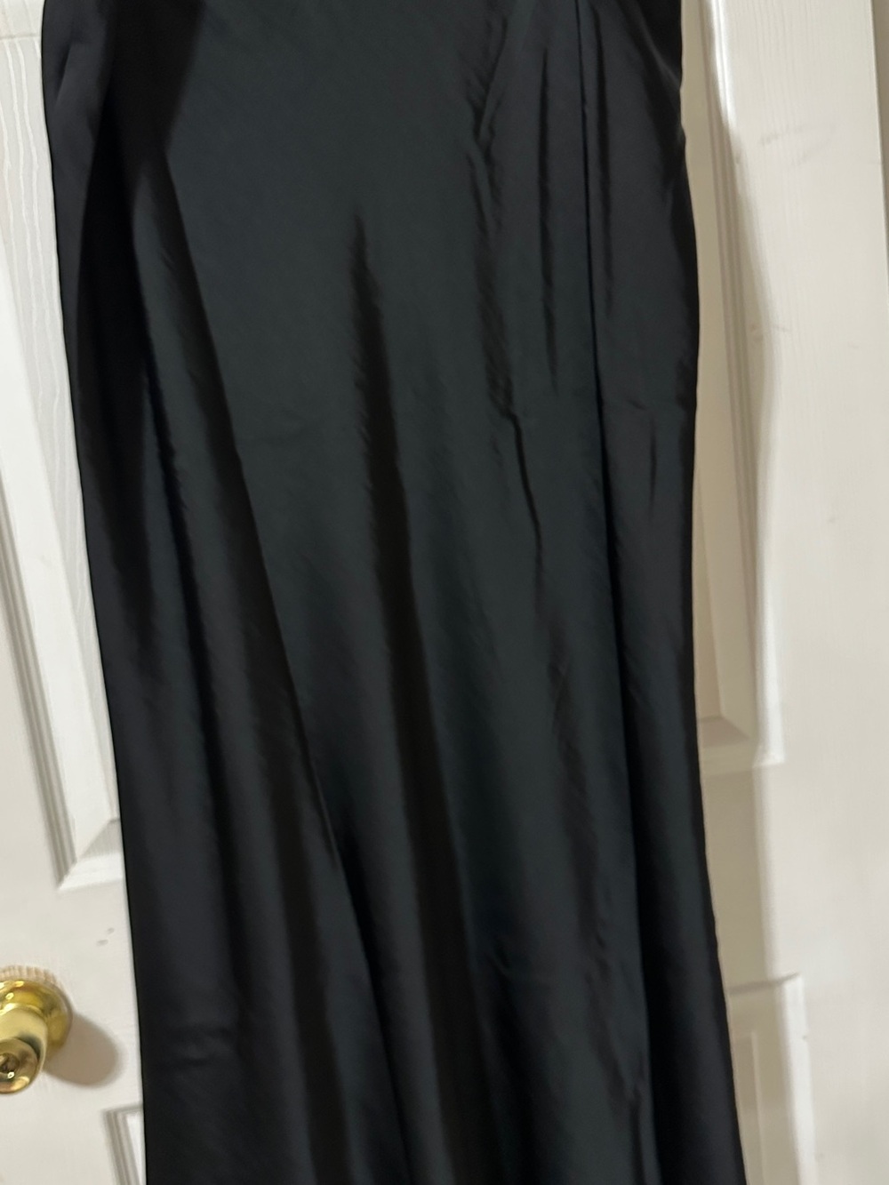 a new day Black Maxi Skirt - Sleek Flowing Silhouette